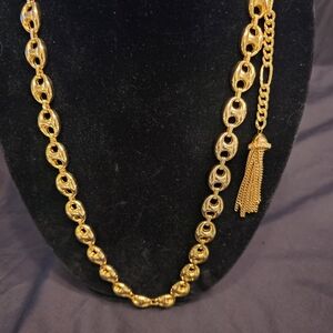 Luxurious Mariner Link Gold Tone Necklace